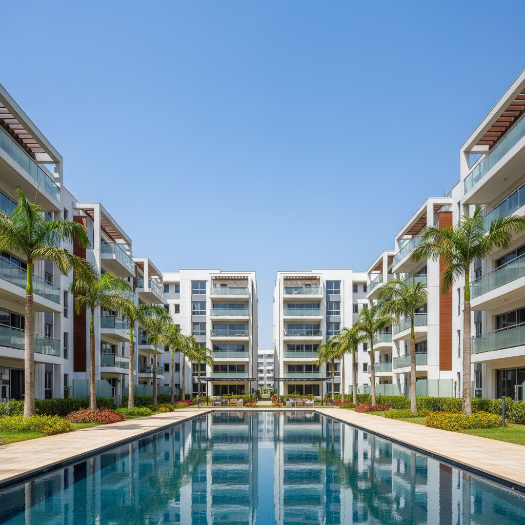 White luxury terrace apartments at Doha Apartments, Idu, Abuja